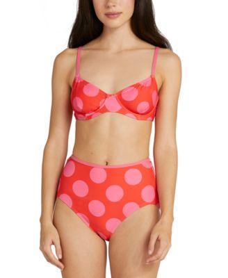 Kate Spade New York Womens Printed Underwire Bikini Top High Waisted Bikini Bottoms Womens Swimsuit Product Image