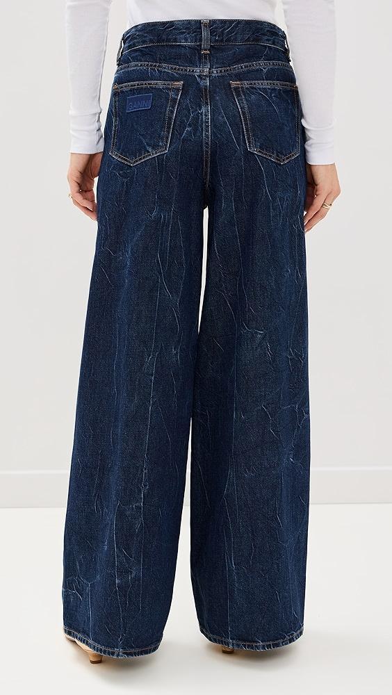 GANNI Crinkled Future Denim Marri Jeans | Shopbop Product Image