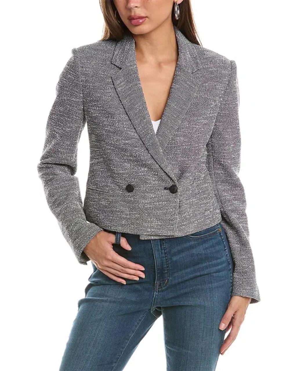 Josie Italian Tweed Blazer In Blue Product Image