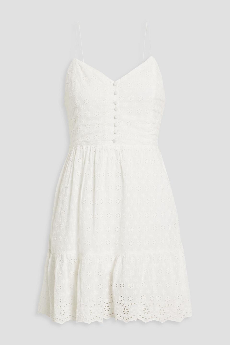 Fae Broderie-anglaise Mini Dress In White Product Image