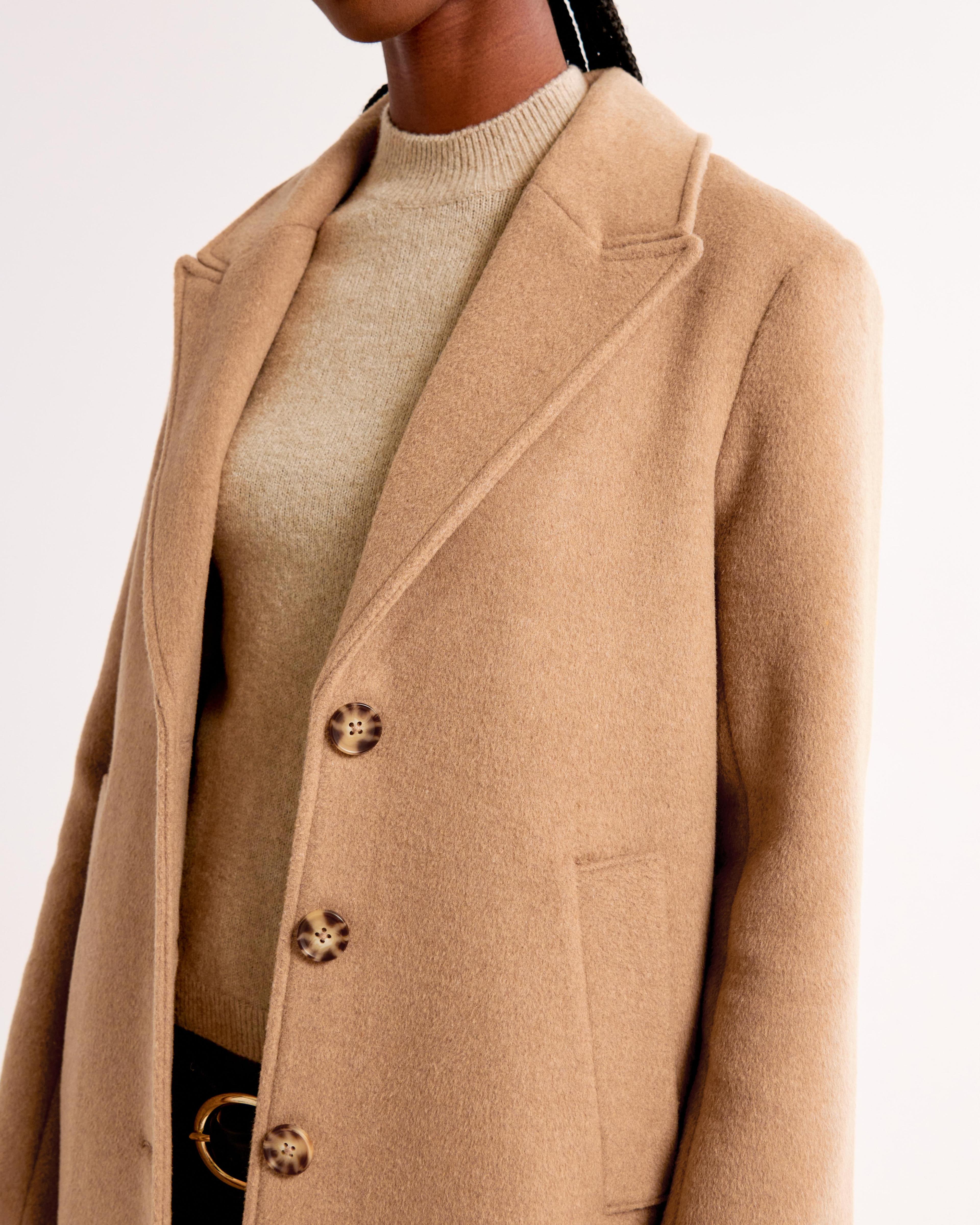 Wool-Blend Tailored Topcoat Product Image