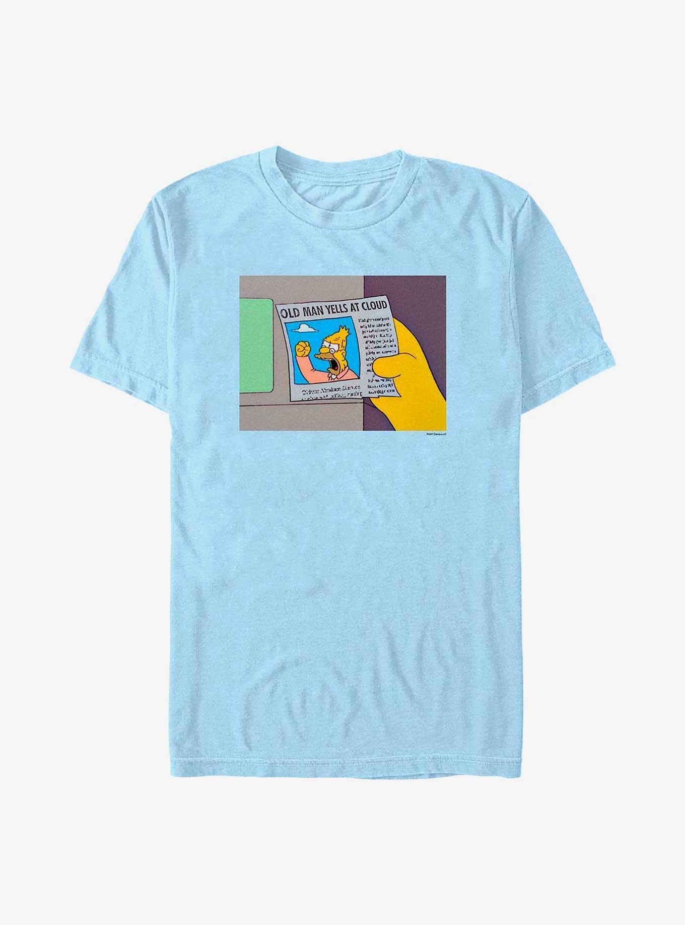 The Simpsons Grandpa Old Man Yells At Cloud Article T-Shirt Product Image