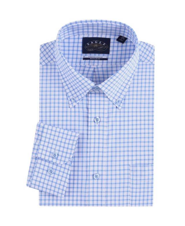 Eagle Mens Check Poplin shirt with Stretch Collar Product Image