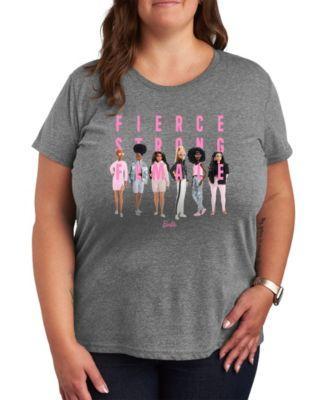 Trendy Plus Size Fierce, Strong Barbie Graphic T-Shirt Product Image