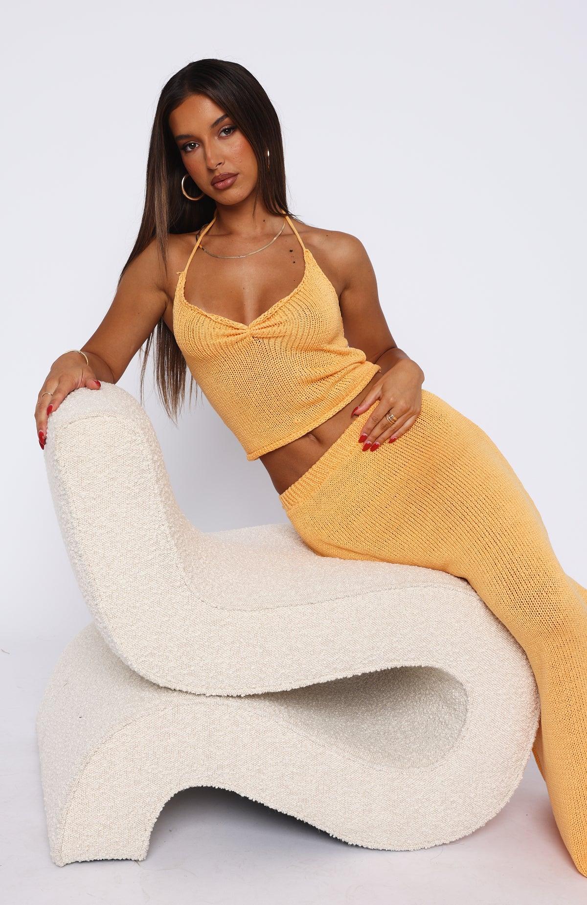 One Time Offer Crochet Top Sherbet Product Image