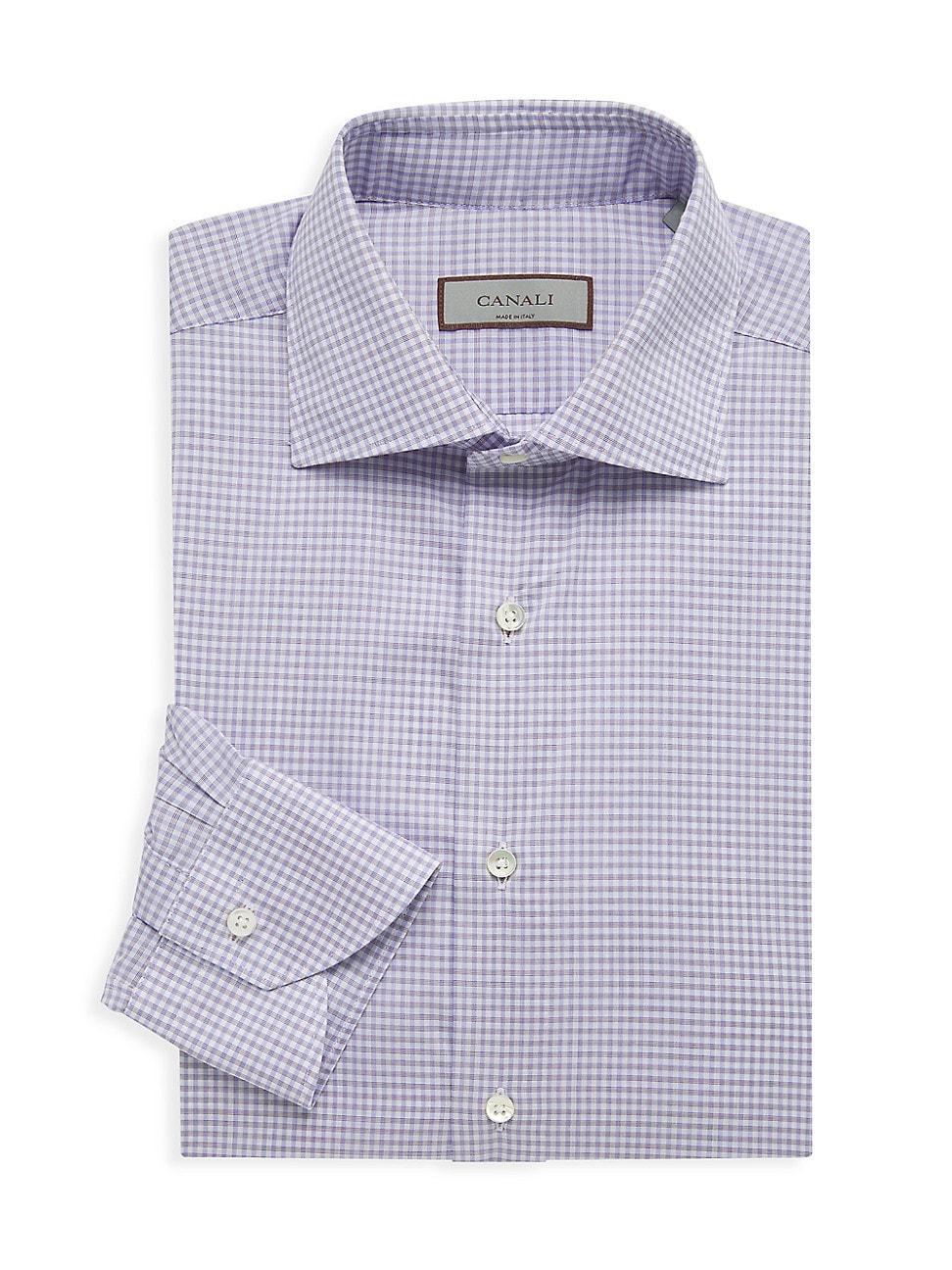 Mens Gingham Plaid Button-Up Shirt Product Image