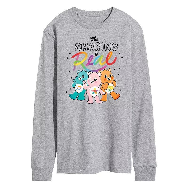 Mens Care Bears Unlock The Magic Sharing Is Real Long Sleeve Graphic Tee Product Image