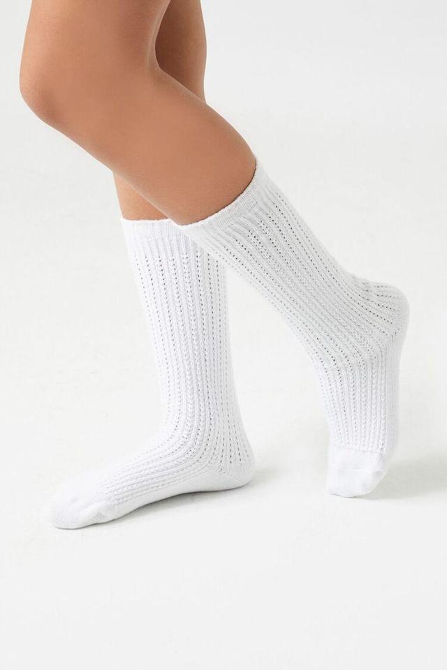 Pointelle Knit Crew Socks | Forever 21 Product Image