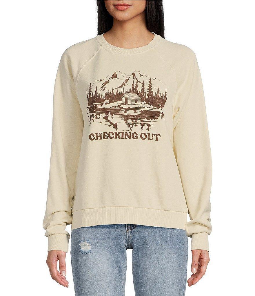 Flag and Anthem Checking Out Long Sleeve Cropped Sweatshirt product image