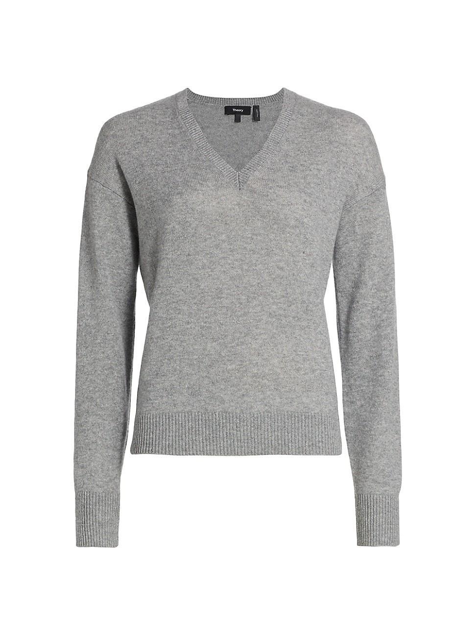 Womens Easy V-Neck Cashmere Sweater Product Image