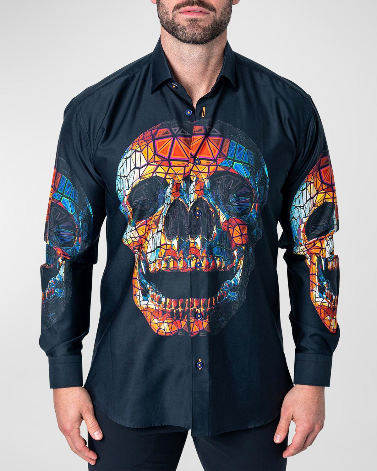 Mens Fibonacci SkullPrizm Sport Shirt Product Image