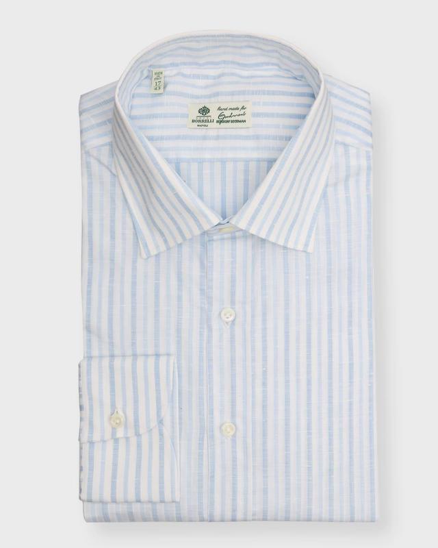 Mens Cotton Stripe Dress Shirt Product Image