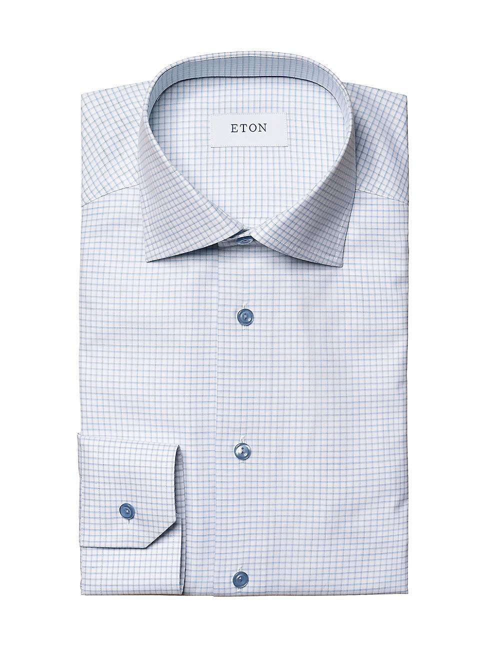 Eton Contemporary Fit Check Dress Shirt Product Image