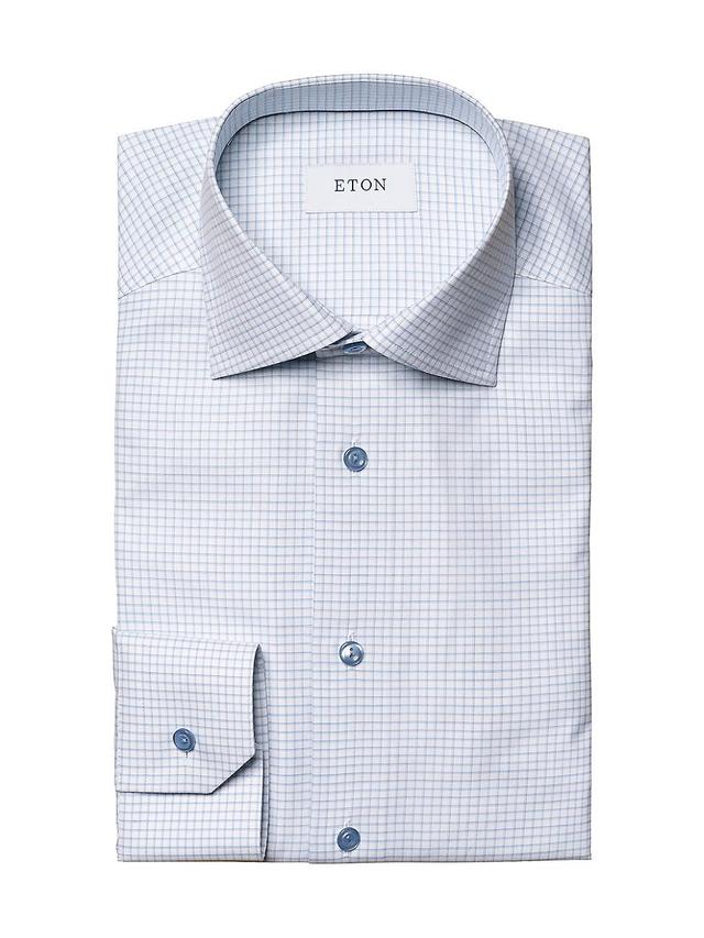 Mens Contemporary-Fit Check Cotton & Tencel Shirt Product Image