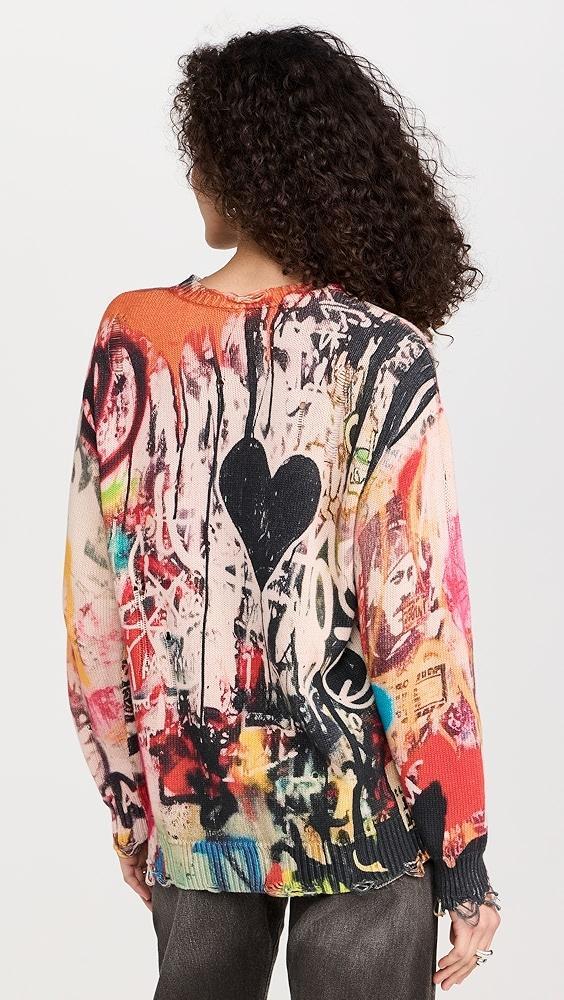 R13 Printed Boyfriend Sweater | Shopbop Product Image