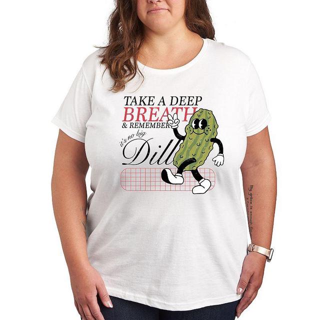 Plus No Big Dill Graphic Tee, Womens White Product Image