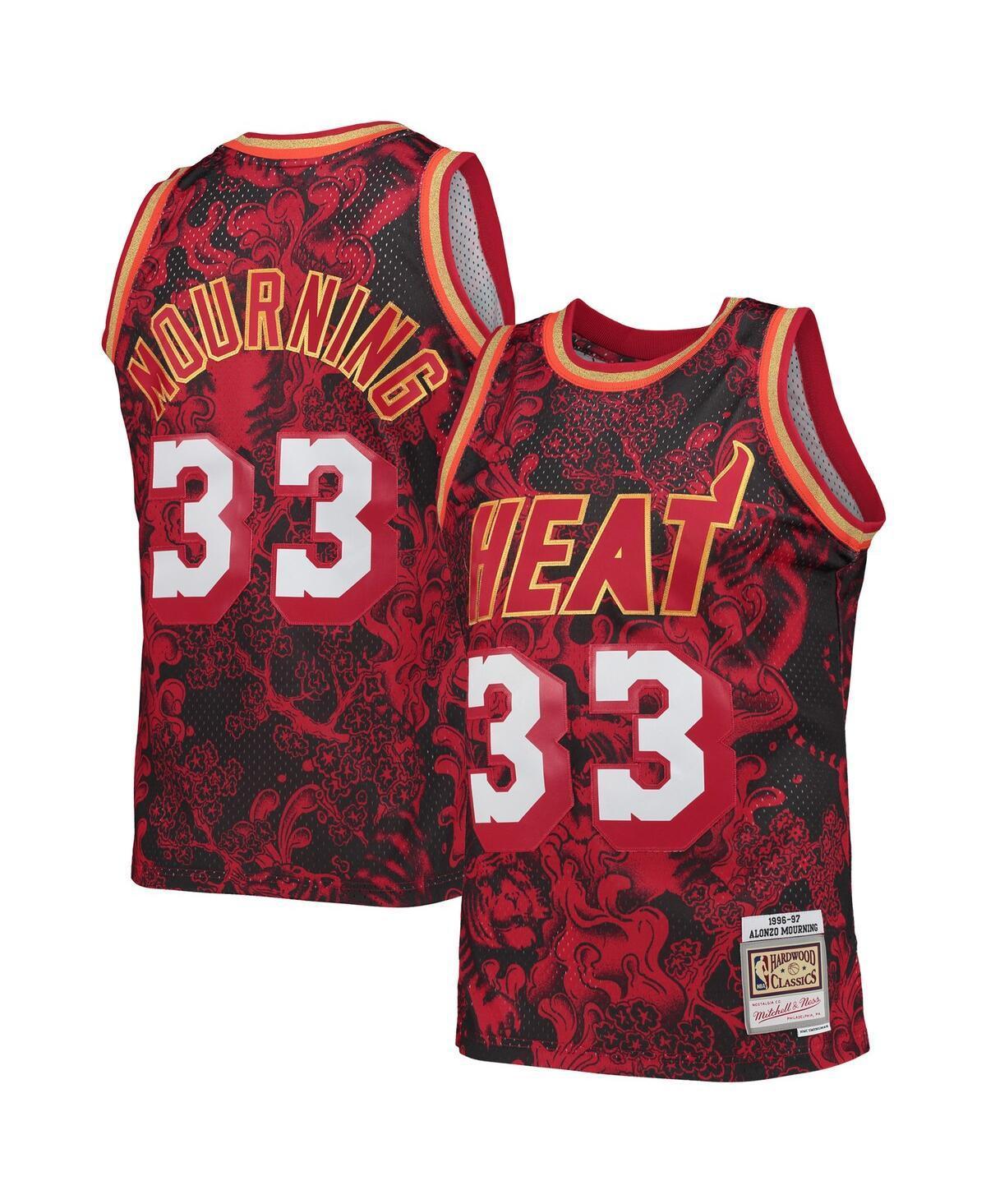 Mens Mitchell & Ness Alonzo Mourning Miami Heat Hardwood Classics 1996-97 Lunar New Year Swingman Jersey Product Image