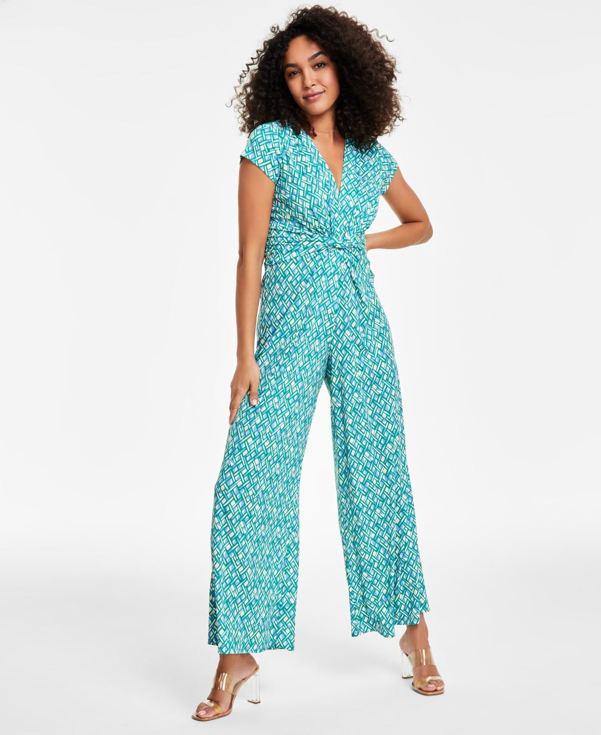 Vince Camuto Womens Cap-Sleeve Wide-Leg Jumpsuit Product Image