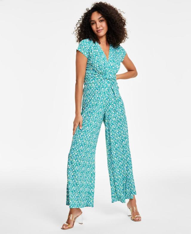 Vince Camuto Womens Cap-Sleeve Wide-Leg Jumpsuit Product Image