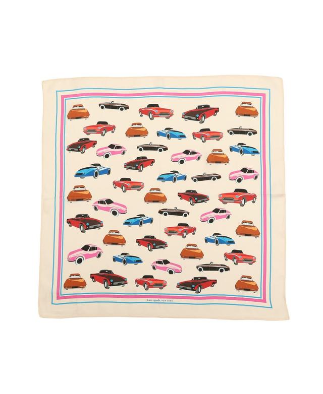 Kate Spade New York Womens Cars Silk Bandana Scarf Product Image