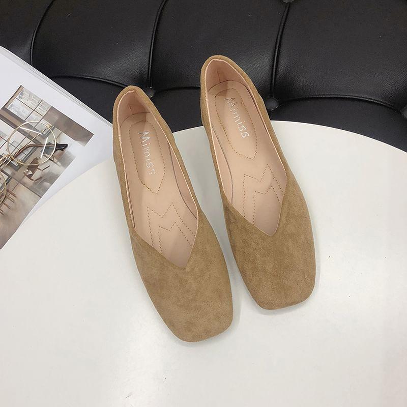 Plain Square Toe Flats Product Image