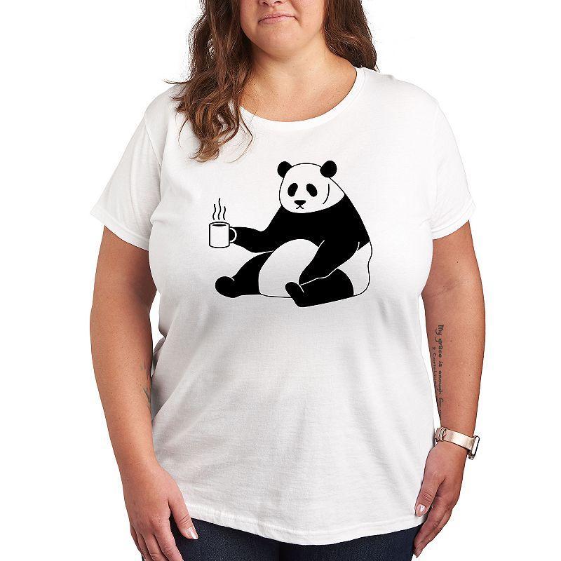 Plus Coffee Panda Graphic Tee, Girls Product Image