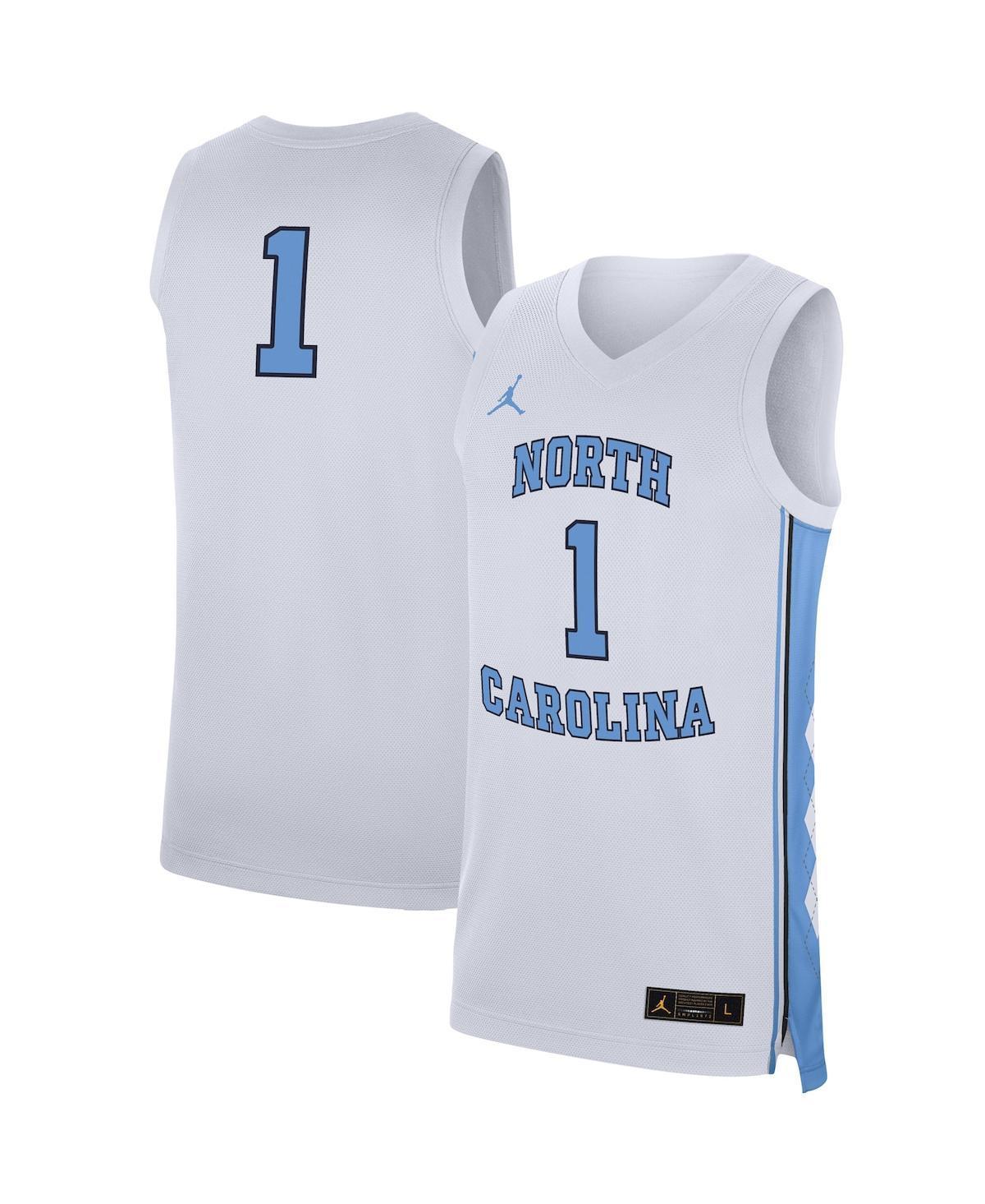 Jordan Mens North Carolina Tar Heels Replica Jersey - White Product Image