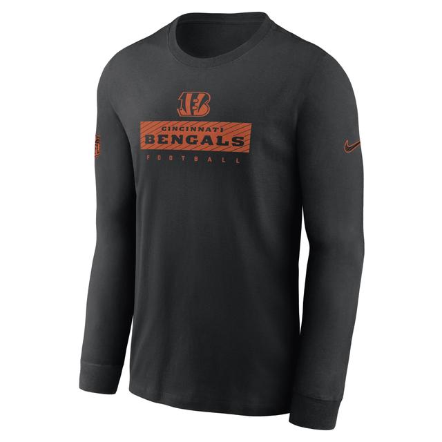 Cincinnati Bengals Sideline Team Issue Nike Men's Dri-FIT NFL Long-Sleeve T-Shirt Product Image