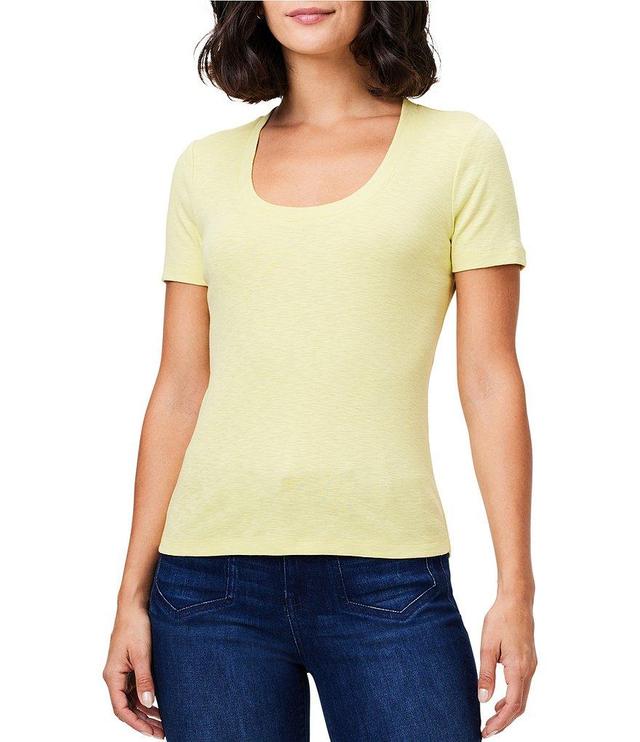 NIC + ZOE NZT Cotton Knit Scoop Neck Short Sleeve Tee Shirt Product Image