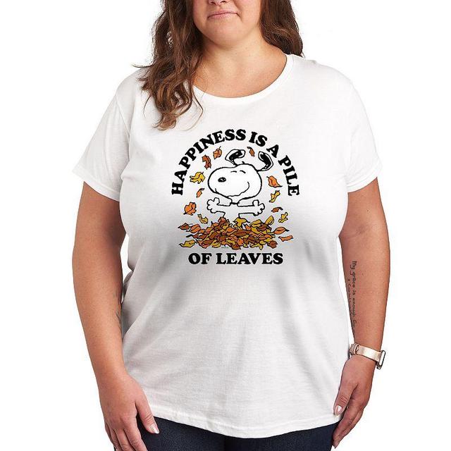 Plus Peanuts Snoopy Pile Of Leaves Graphic Tee, Girls Product Image