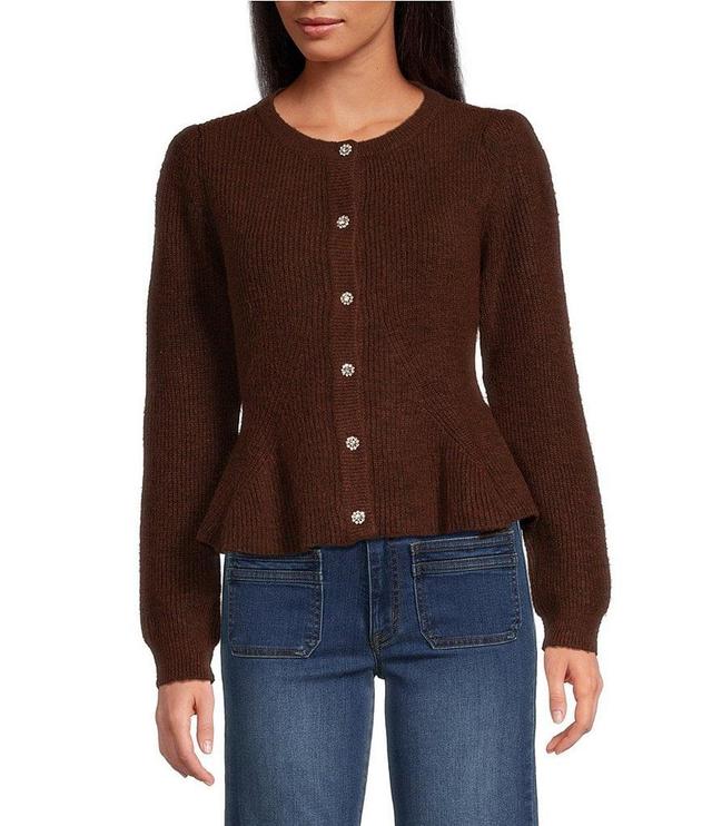 Sam Edelman Keegan Crew Neck Long Sleeve Cardigan Product Image