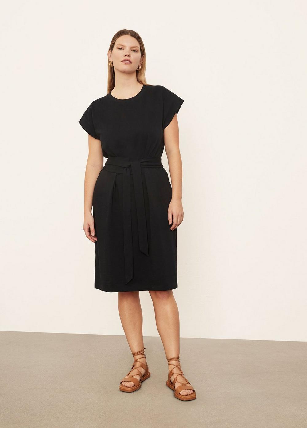 Short Sleeve Tie-Waist Dress Product Image