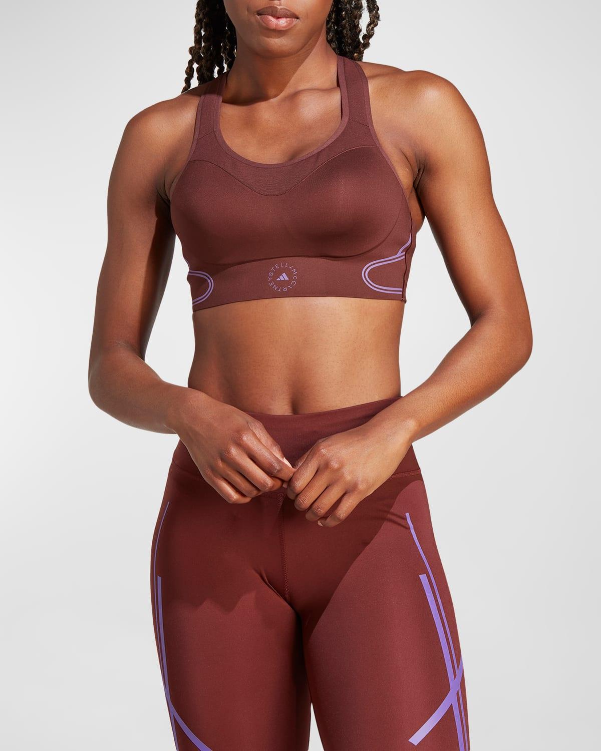 adidas by Stella McCartney Truepace High Support Sports Bra IL4178 (Bitter Chocolate/Deep Lilac) Women's Clothing product image