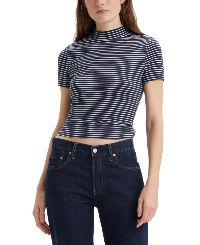 Levis Womens Effortless Short-Sleeve Mock-Neck Tee Product Image