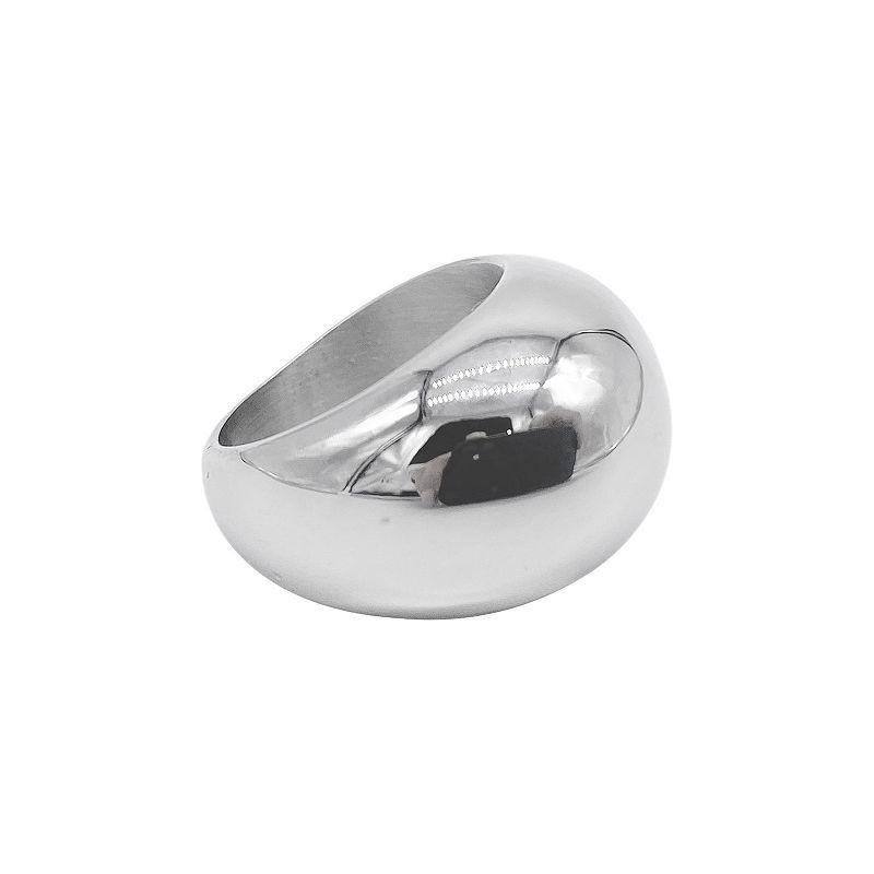 Adornia Stainless Steel Dome Ring, Womens Silver Product Image