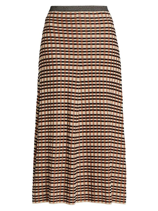 Womens Amal Checked Jacquard Knitwear Skirt Product Image