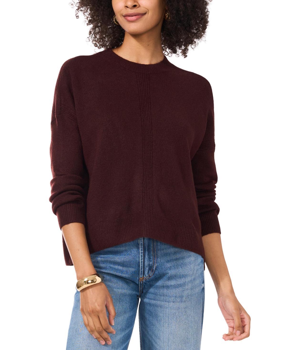 Vince Camuto Womens Ribbed Crewneck Long-Sleeve Sweater Product Image