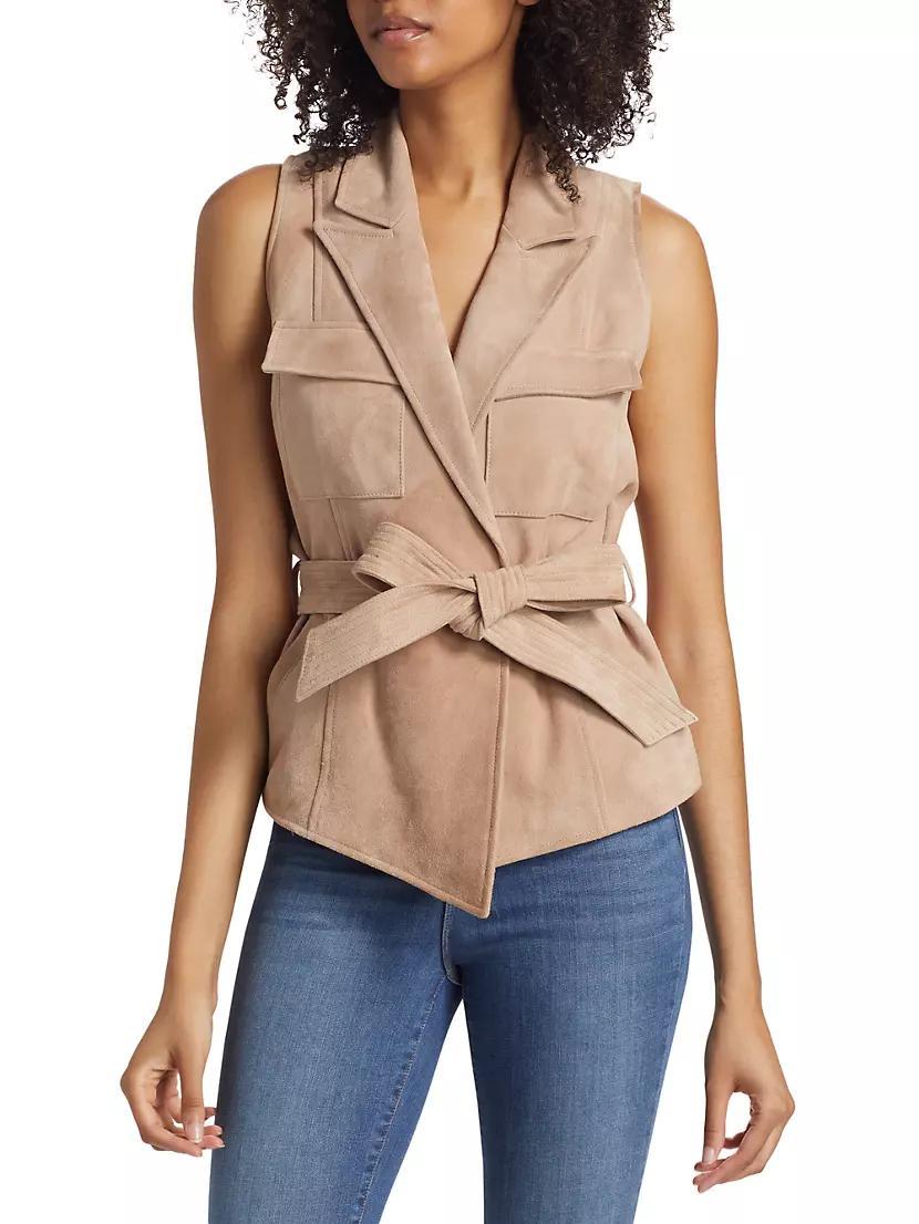 Arbor Suede Wrap Vest Top Product Image