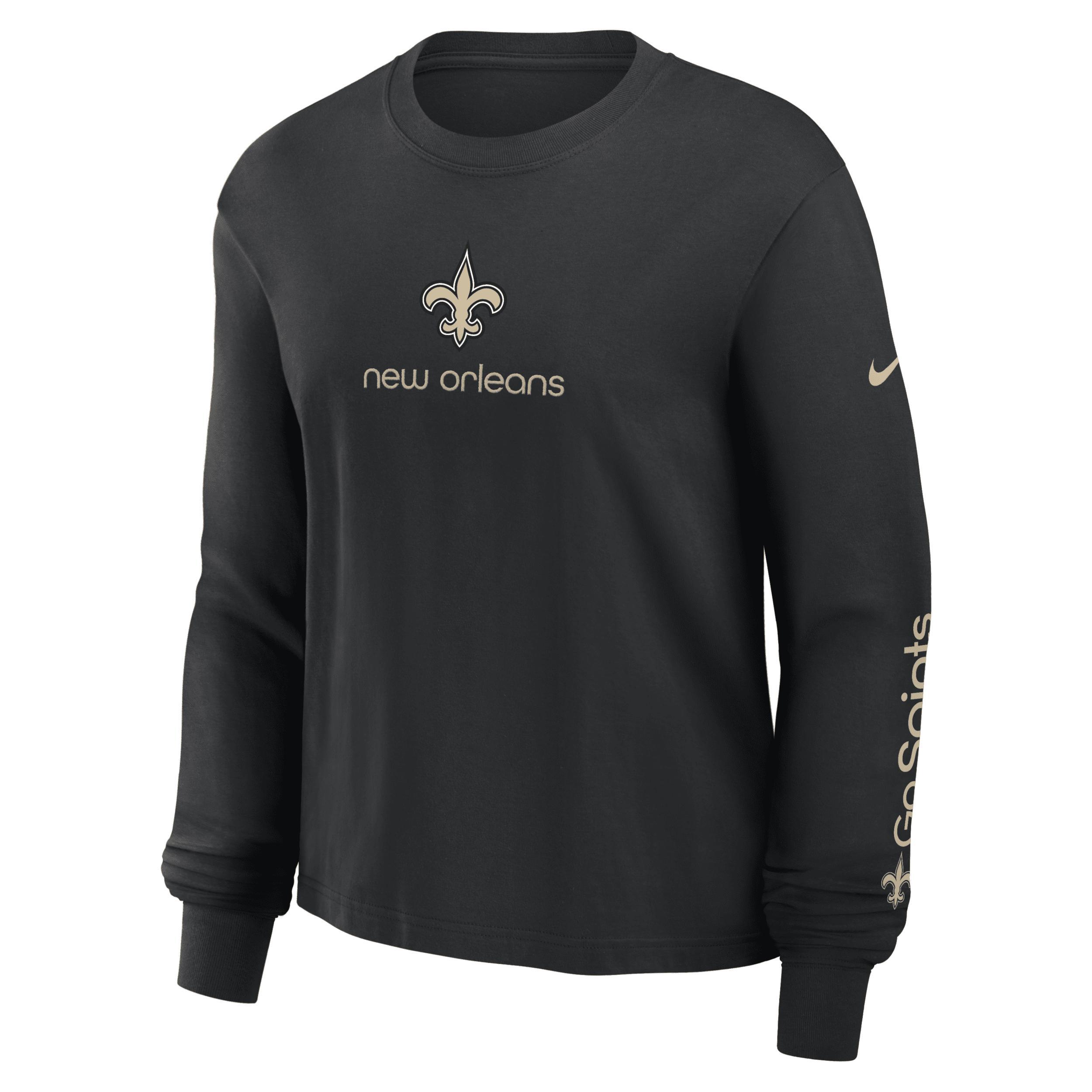 Womens Nike New Orleans Saints Boxy Long Sleeve T-Shirt Product Image