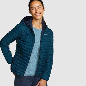 Women's Microlight Down Hooded Jacket Product Image