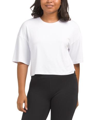 Crew Neck Cropped T-Shirt For Women product image