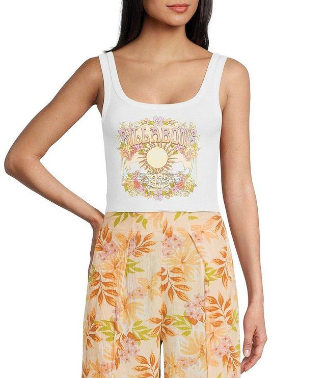 Billabong Ray Of Sunshine Crop Graphic Tank Top Product Image