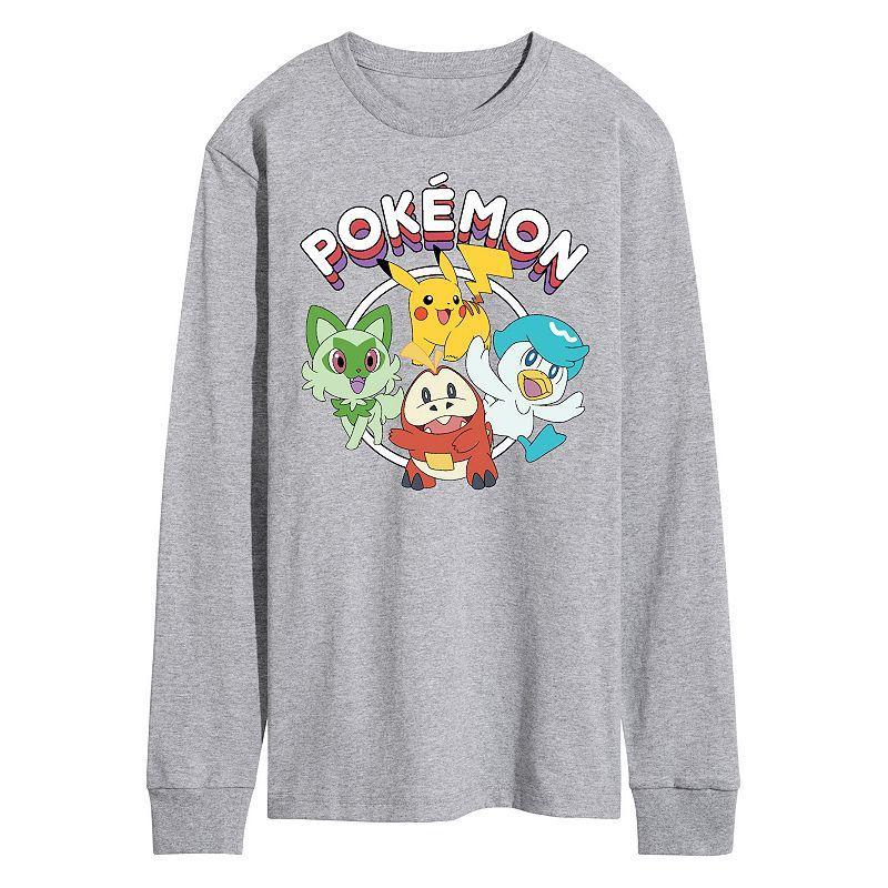 Mens Pokemon Scarlet Long Sleeve Graphic Tee Blue Product Image