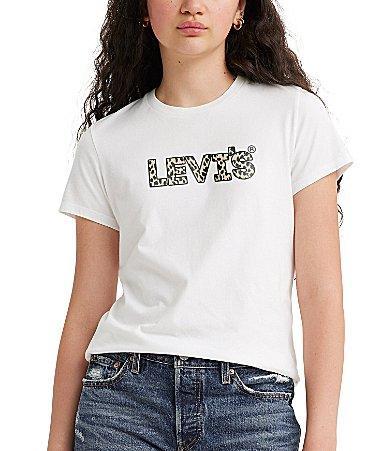 Levis Womens Perfect Graphic Logo Cotton T-shirt Product Image