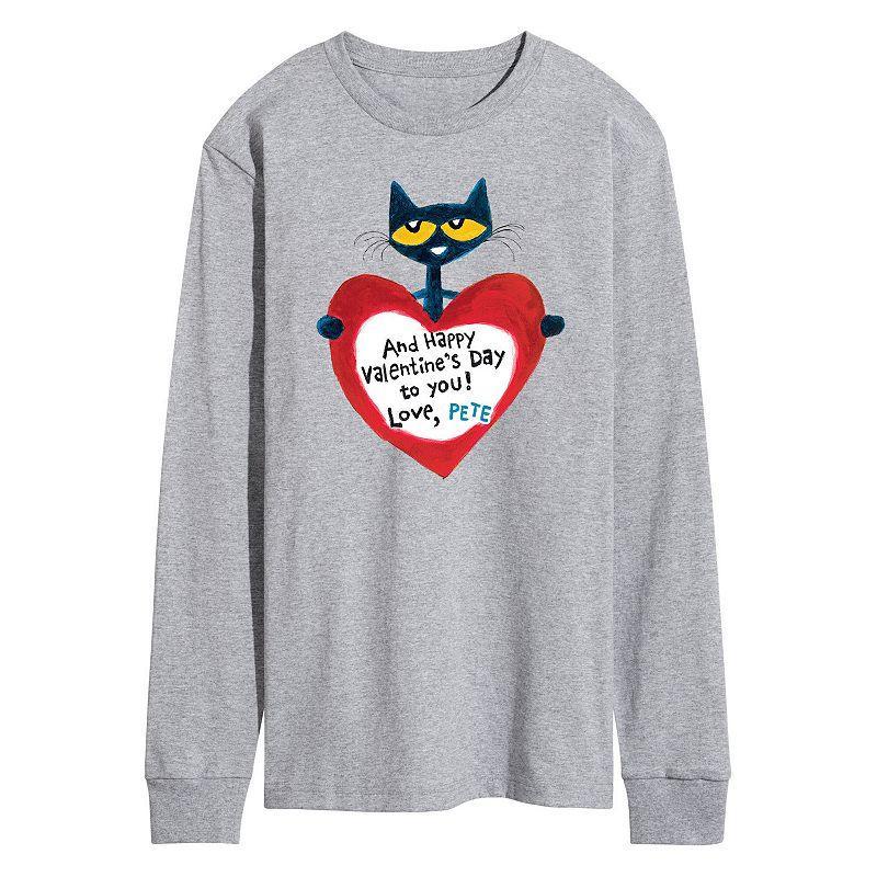 Mens Pete the Cat Heart Long-Sleeve Tee Product Image