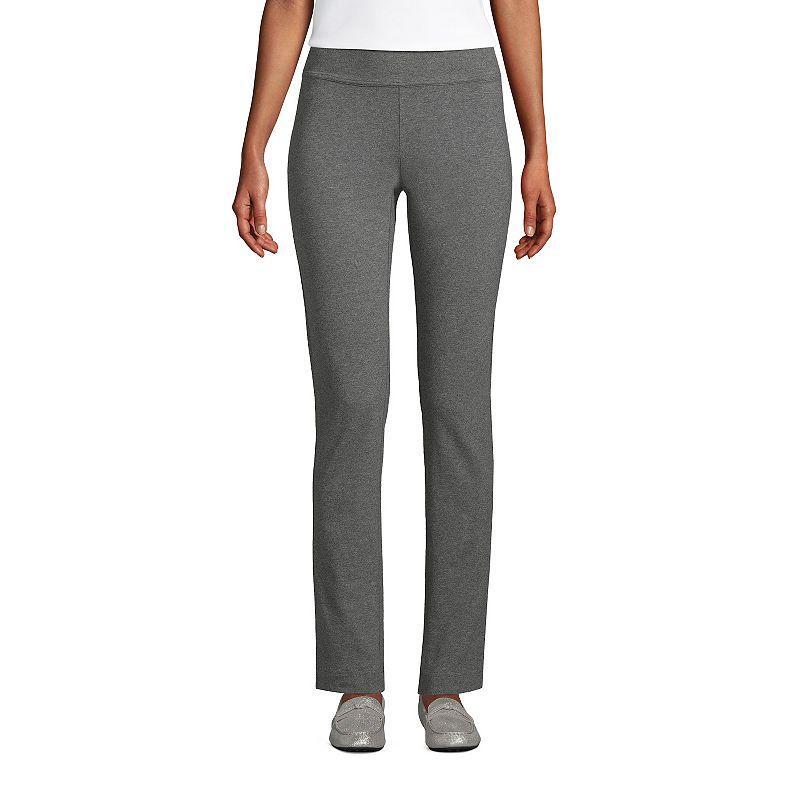 Womens Lands End Starfish Slim-Cut Pull-On Pants Grey Heather Product Image