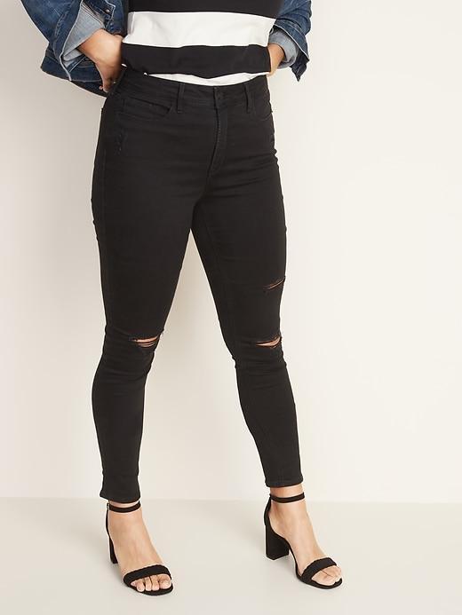 High-Waisted Rockstar Super-Skinny Jeans Product Image