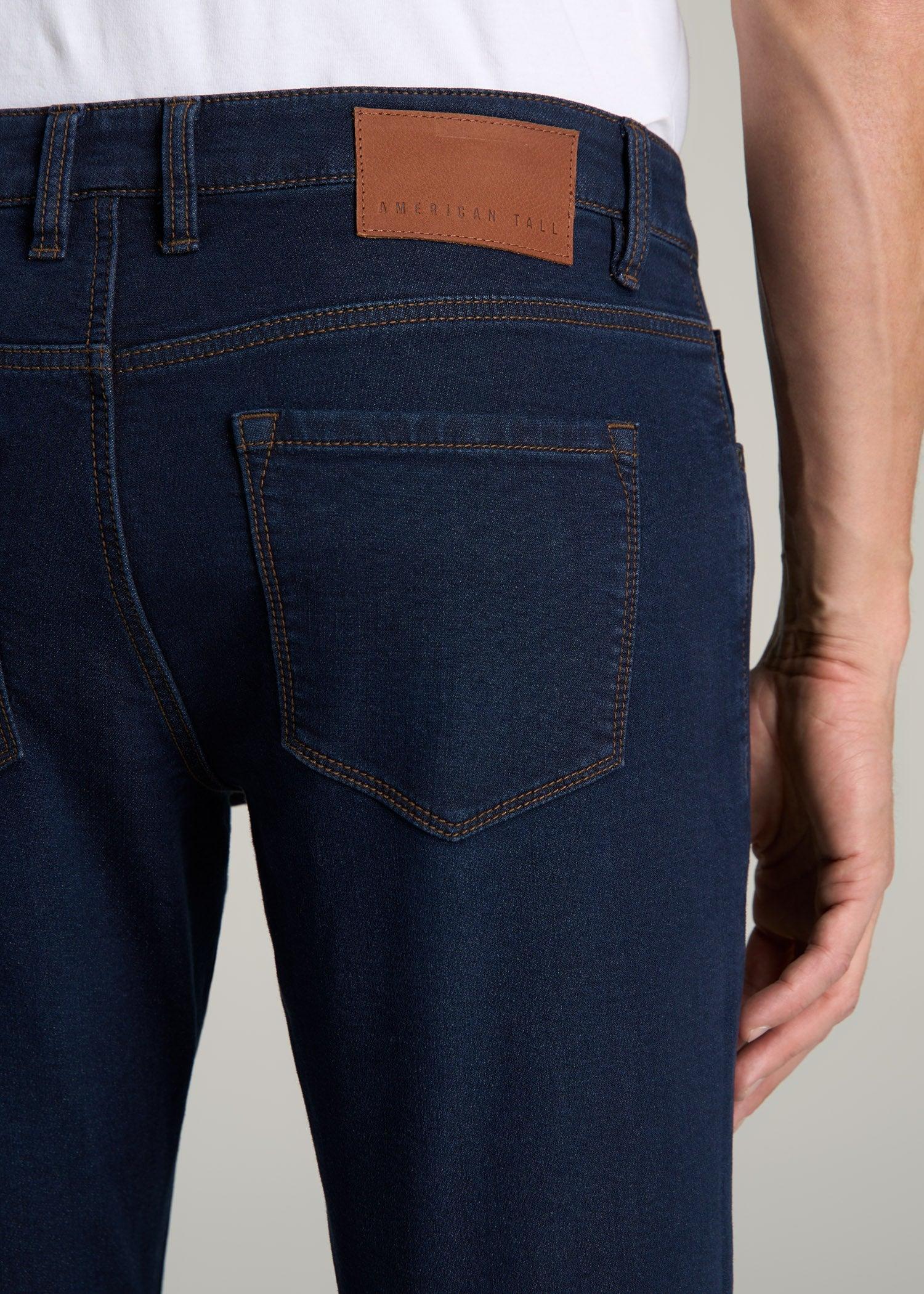 Carman TAPERED Fleeced Jeans for Tall Men in Rockies Blue Male Product Image