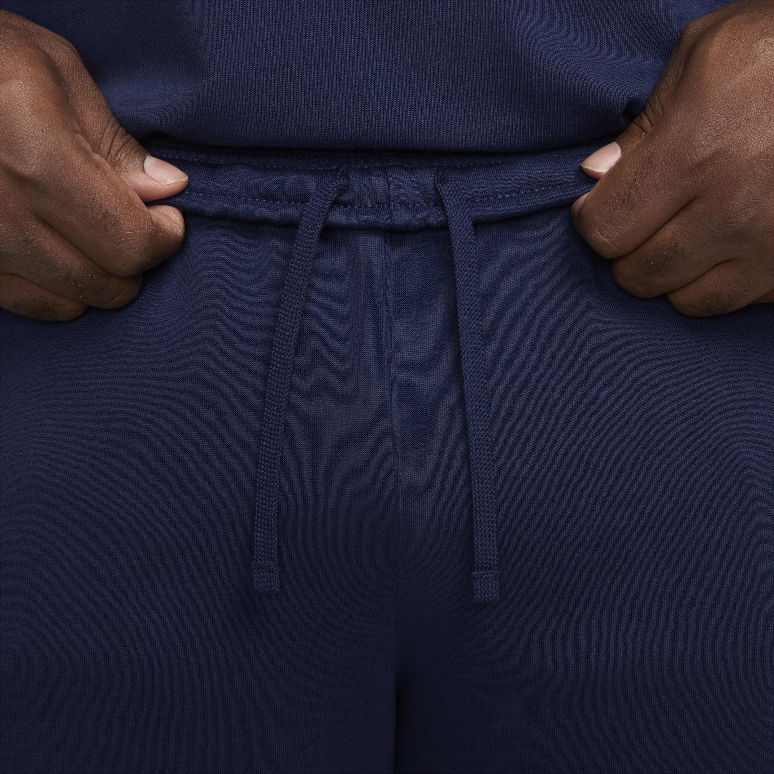 Nike Mens Nike Club BB Fleece Bungee Pants - Mens Navy/White Product Image