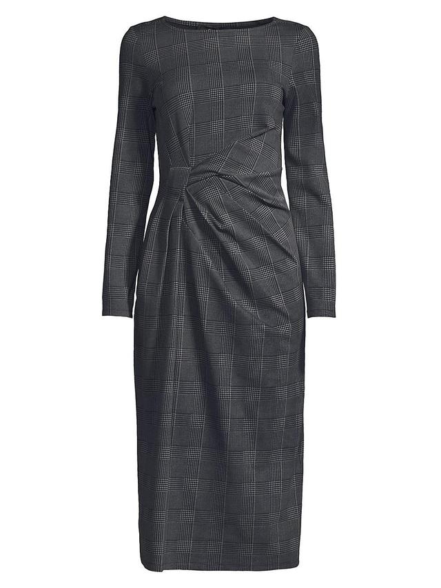 Womens Ombrosa Prince of Wales Check Midi-Dress Product Image